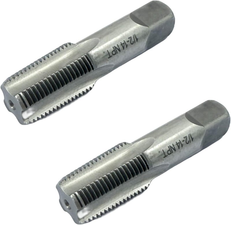 Smsucfuda 2 Pcs 1/2 NPT Hand Threading Tap,Carbon Steel NPT Pipe Taps for Plumbing Projects,Auto Repairs and Other Various DIY Thread Cutting Tools Small Poject - Image 5